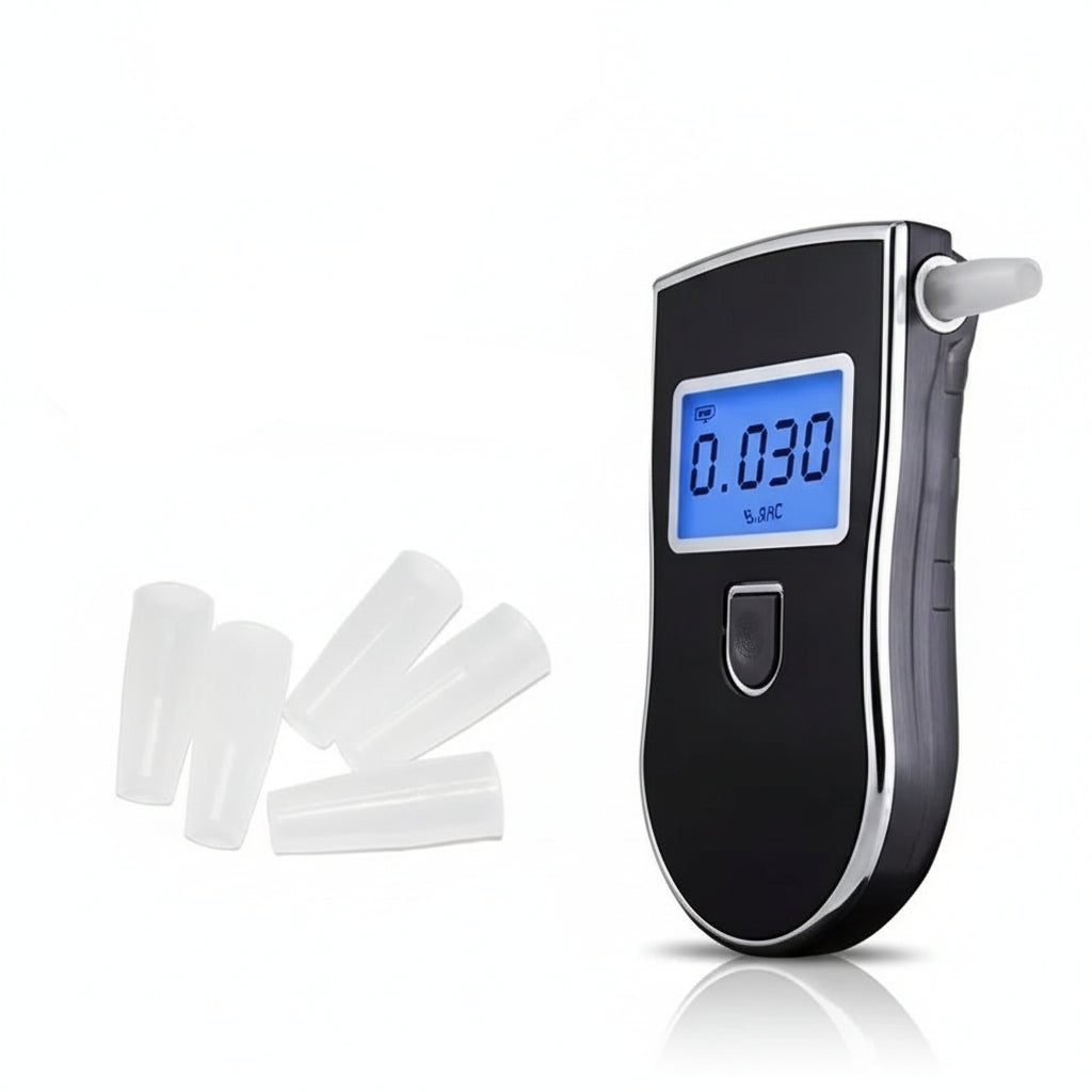 True Sense AT-818 Portable Digital Breathalyzer with 5 Mouthpieces - Gomix Brands Outlet